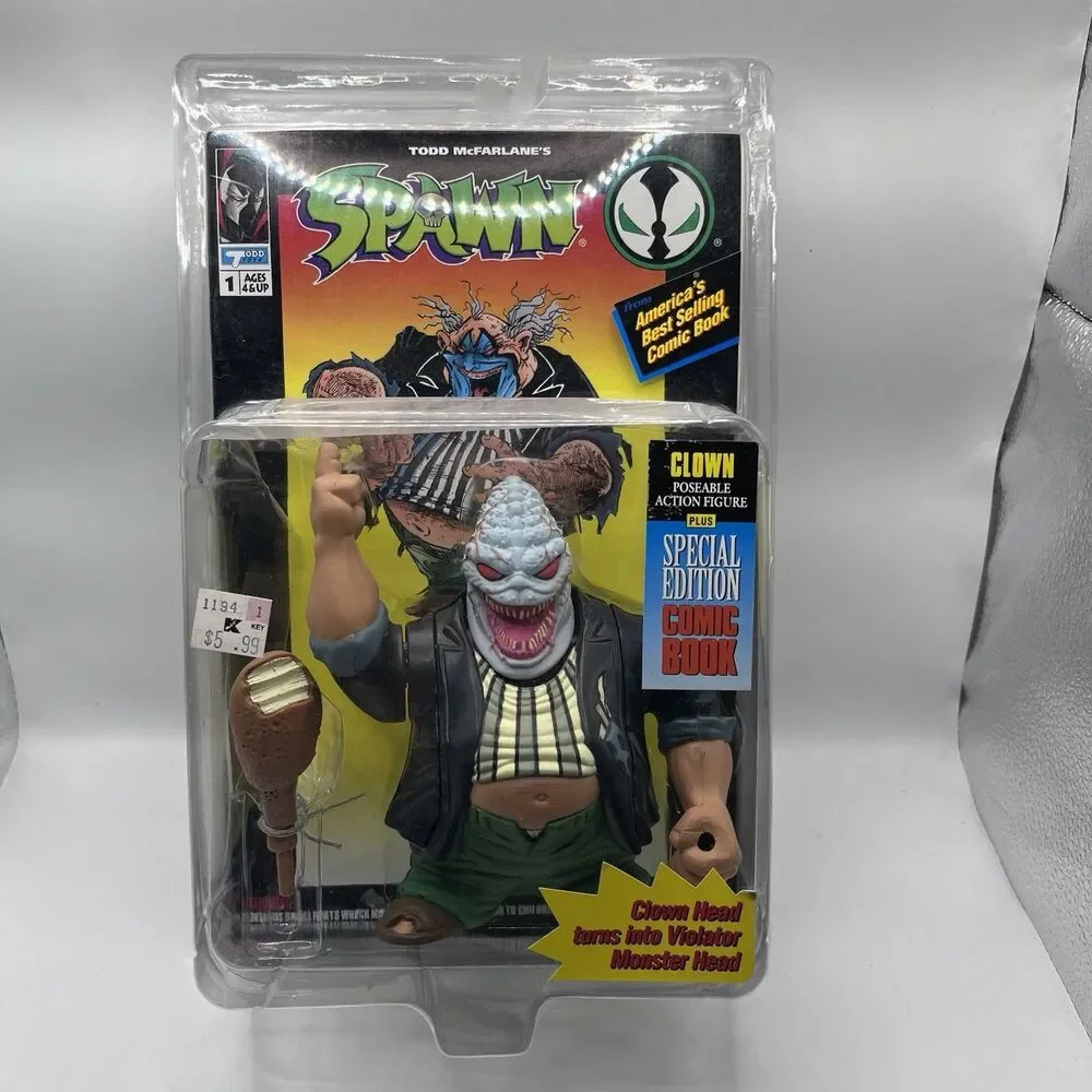 McFarlane Spawn Clown Head Violator Figure Special Edition Comic Series  See Pic